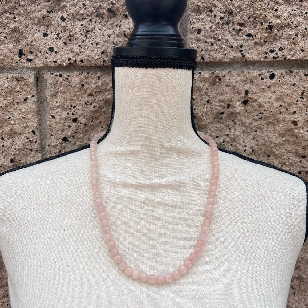 Vintage rose quartz necklace